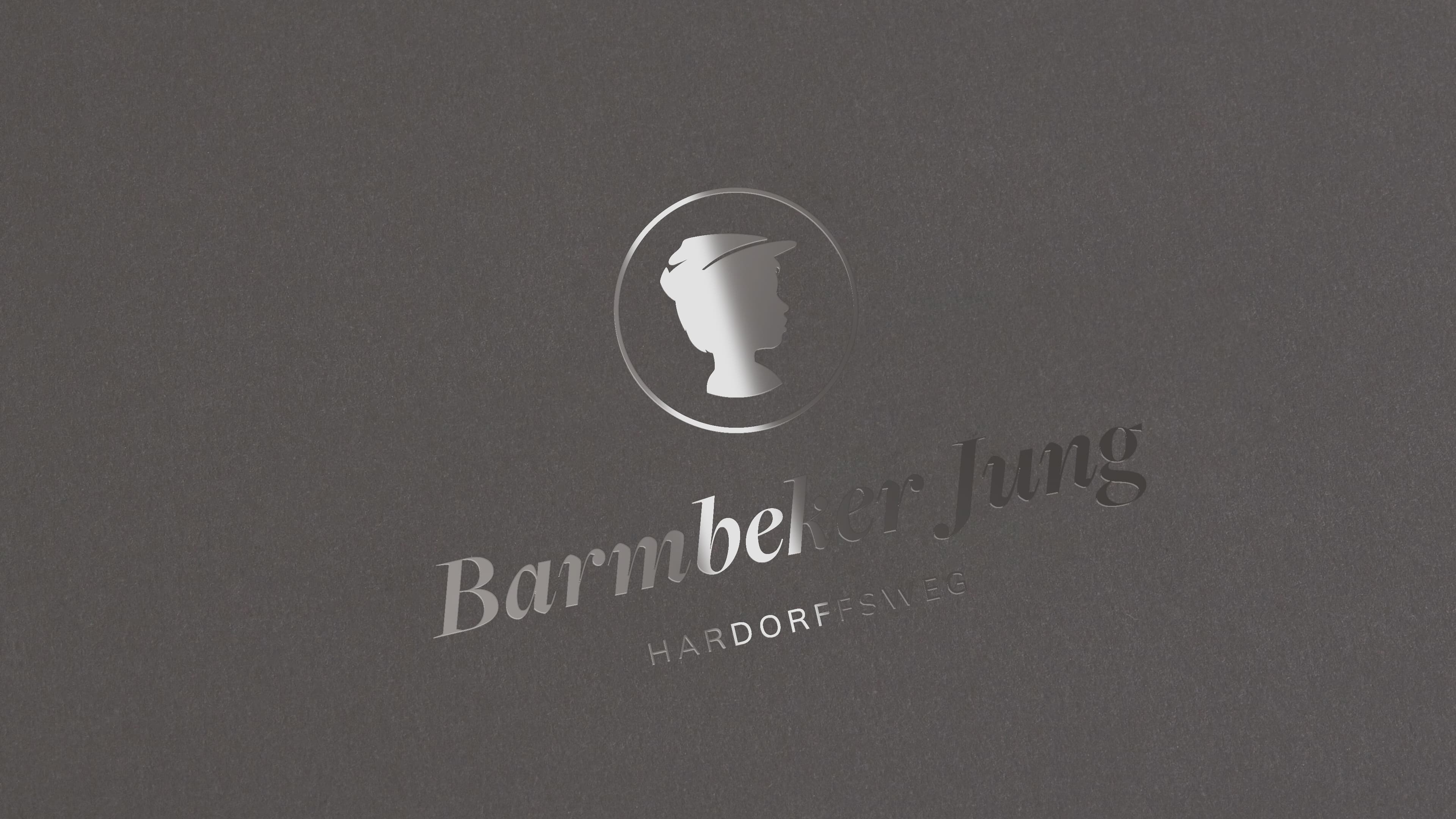 Detailansicht der Logoveredlung der Broschüre Barmbeker Jung 